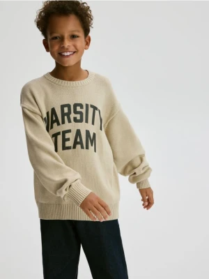 Reserved - Bawełniany sweter - beżowy