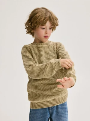 Reserved - Bawełniany sweter - brązowy