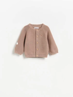 Reserved - Bawełniany sweter - brązowy