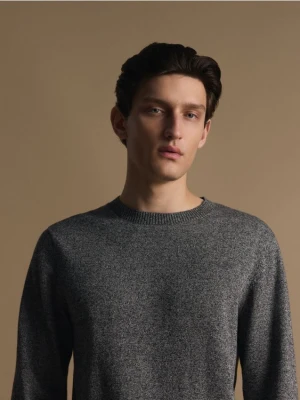 Reserved - Bawełniany sweter - ciemnoszary