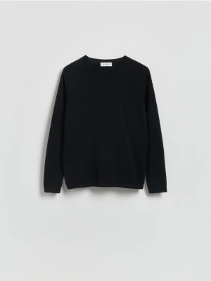 Reserved - Bawełniany sweter - czarny