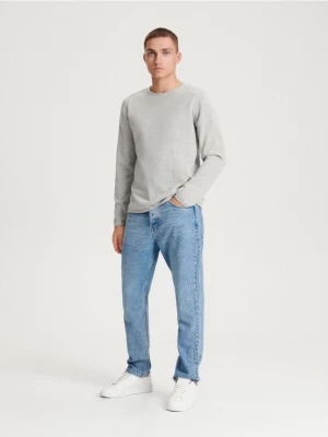 Reserved - Bawełniany sweter - jasnoszary