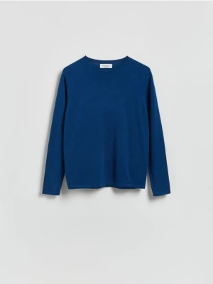 Reserved - Bawełniany sweter - niebieski