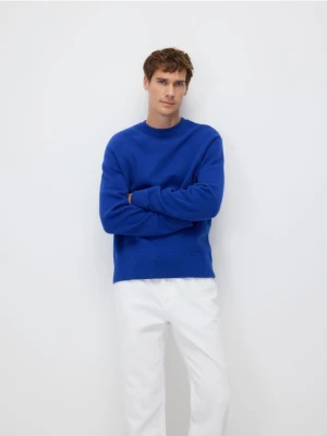Reserved - Bawełniany sweter - niebieski