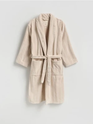 Reserved - Bawełniany szlafrok - brązowy