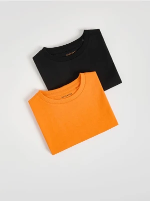 Reserved - Bawełniany t-shirt 2 pack - pomarańczowy