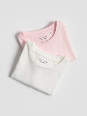Reserved - Bawełniany t-shirt 2 pack - wielobarwny