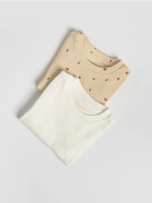 Reserved - Bawełniany t-shirt 2 pack - wielobarwny