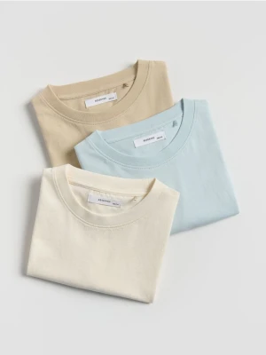 Reserved - Bawełniany t-shirt 3 pack - biały