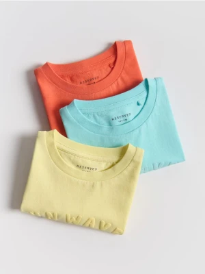 Reserved - Bawełniany t-shirt 3 pack - czerwony