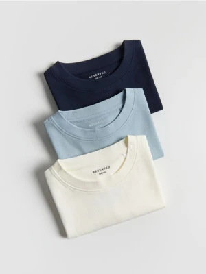 Reserved - Bawełniany t-shirt 3 pack - granatowy