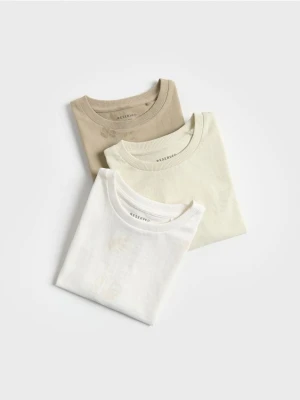 Reserved - Bawełniany t-shirt 3 pack - jasnozielony