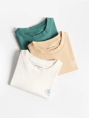 Reserved - Bawełniany t-shirt 3 pack - zielony