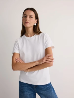 Reserved - Bawełniany t-shirt - biały