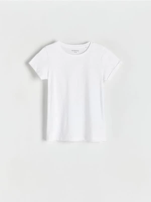 Reserved - Bawełniany t-shirt - biały