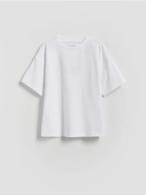 Reserved - Bawełniany t-shirt - biały