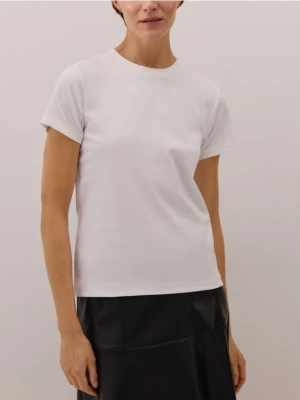 Reserved - Bawełniany t-shirt - biały