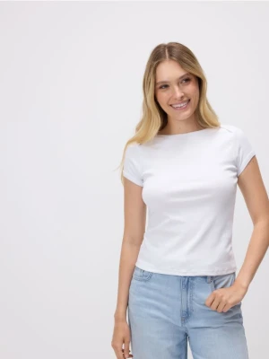 Reserved - Bawełniany t-shirt - biały