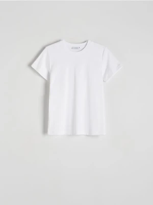 Reserved - Bawełniany t-shirt - biały