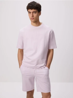Zdjęcie produktu Reserved - Bawełniany t-shirt boxy - lawendowy