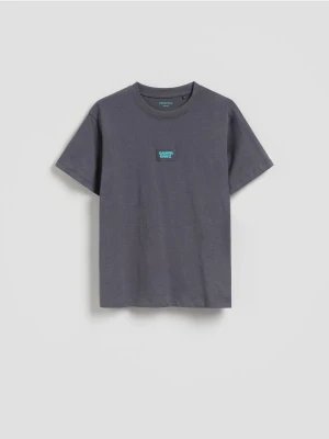 Reserved - Bawełniany t-shirt - ciemnoszary
