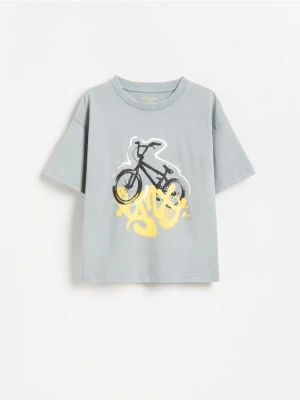 Reserved - Bawełniany t-shirt - ciemnoszary