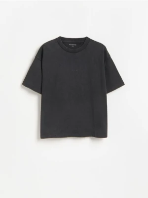 Reserved - Bawełniany t-shirt - ciemnoszary