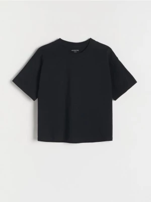 Reserved - Bawełniany t-shirt - czarny