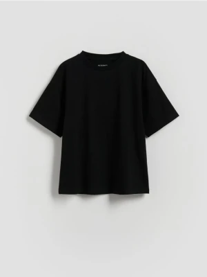 Reserved - Bawełniany t-shirt - czarny
