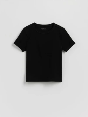 Reserved - Bawełniany t-shirt - czarny
