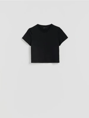 Reserved - Bawełniany t-shirt - czarny