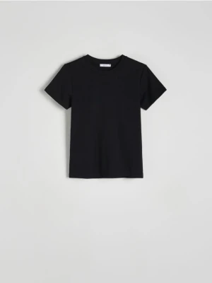Reserved - Bawełniany t-shirt - czarny