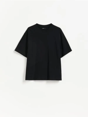 Reserved - Bawełniany t-shirt - czarny