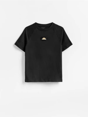 Reserved - Bawełniany t-shirt - czarny
