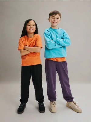 Reserved - Bawełniany t-shirt - czerwony