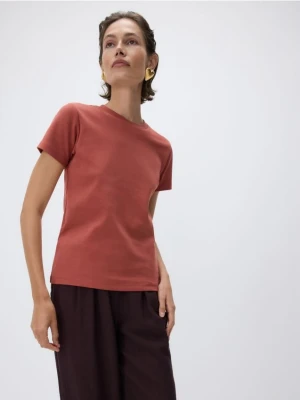 Reserved - Bawełniany t-shirt - jasnofioletowy