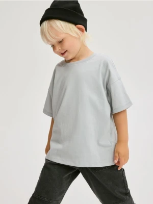Reserved - Bawełniany t-shirt - jasnoszary