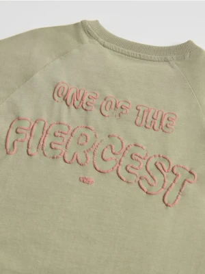 Reserved - Bawełniany t-shirt - jasnozielony