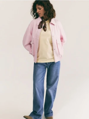 Reserved - Bawełniany t-shirt - jasnożółty