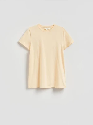 Reserved - Bawełniany t-shirt - jasnożółty