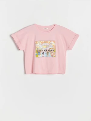 Reserved - Bawełniany t-shirt L.O.L. Surprise - różowy