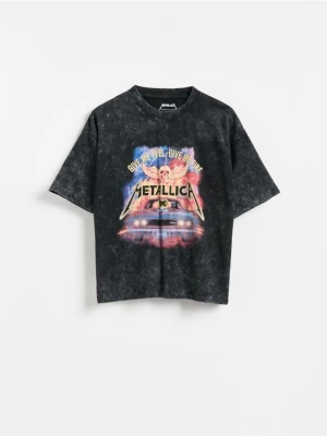 Reserved - Bawełniany t-shirt Metallica - czarny