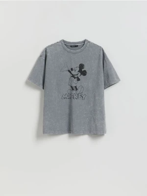 Reserved - Bawełniany t-shirt Mickey Mouse - ciemnoszary