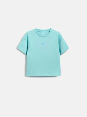 Reserved - Bawełniany t-shirt - miętowy
