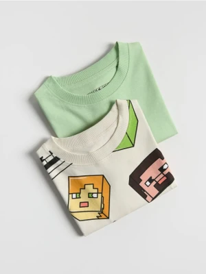 Reserved - Bawełniany t-shirt Minecraft 2 pack - jasnozielony