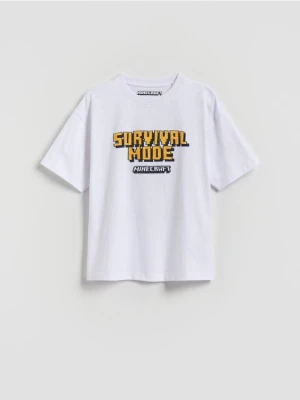 Zdjęcie produktu Reserved - Bawełniany t-shirt Minecraft - biały