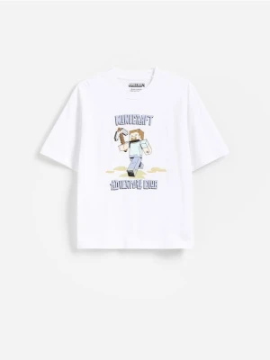 Reserved - Bawełniany t-shirt Minecraft - biały