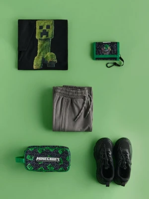 Reserved - Bawełniany t-shirt Minecraft - czarny