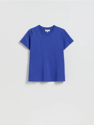 Reserved - Bawełniany t-shirt - niebieski