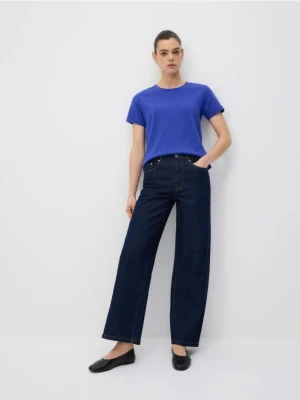 Reserved - Bawełniany t-shirt - niebieski